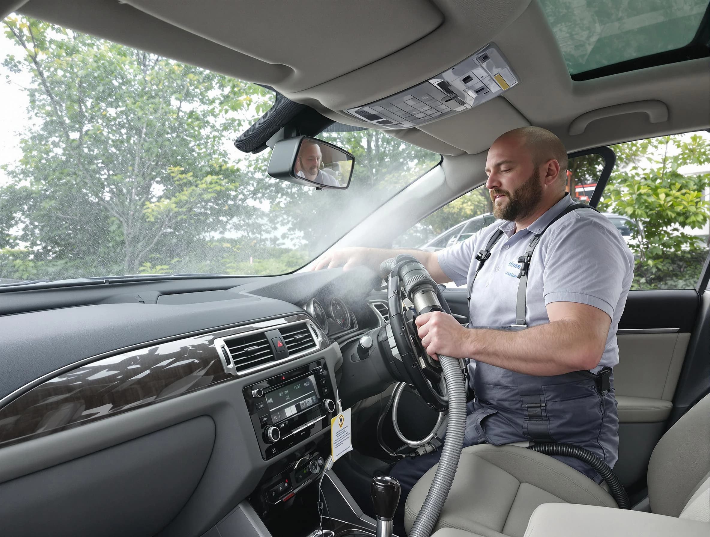 Murfreesboro Air Duct Cleaning specialist performing professional car duct cleaning in Murfreesboro