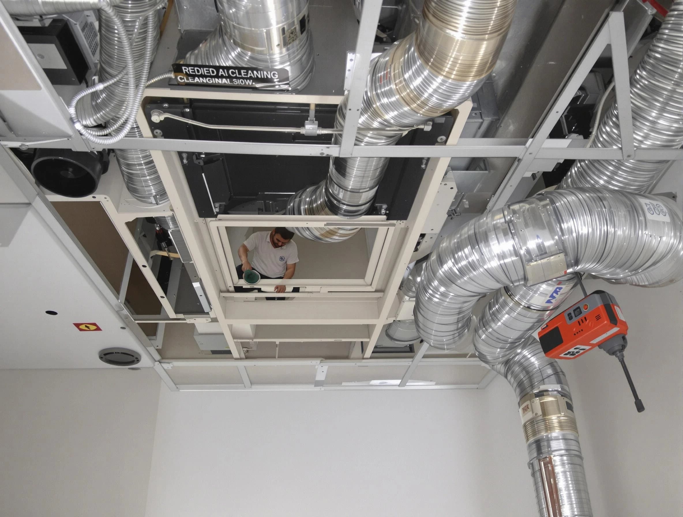Murfreesboro Air Duct Cleaning technician performing detailed central duct system cleaning in Murfreesboro