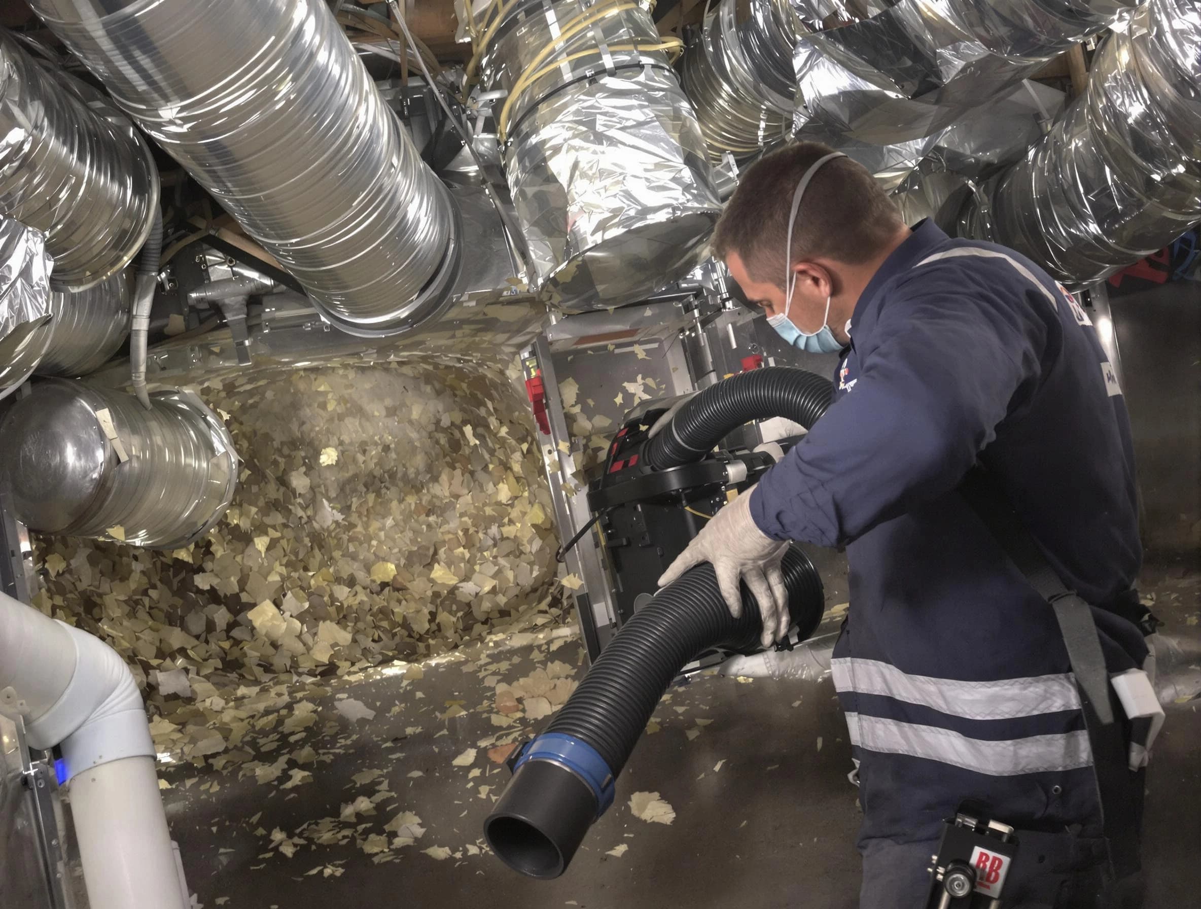 Murfreesboro Air Duct Cleaning specialist operating negative pressure cleaning equipment for thorough duct maintenance in Murfreesboro