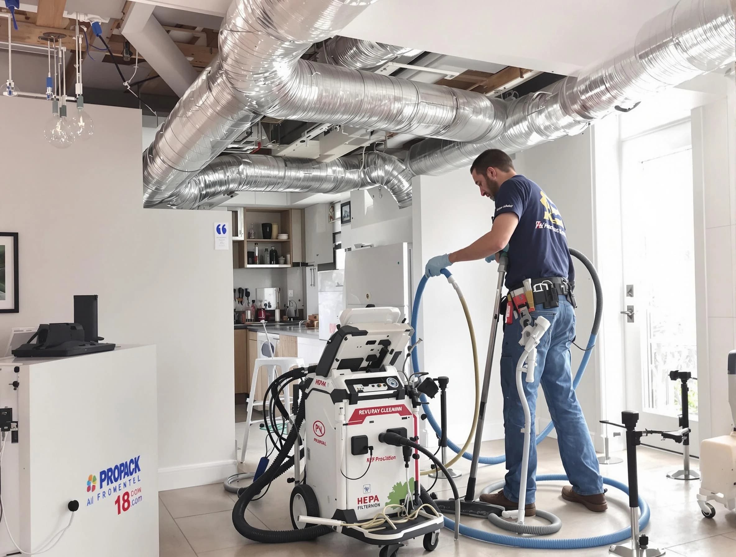 Murfreesboro Air Duct Cleaning technician performing advanced pure duct cleaning with specialized equipment in Murfreesboro