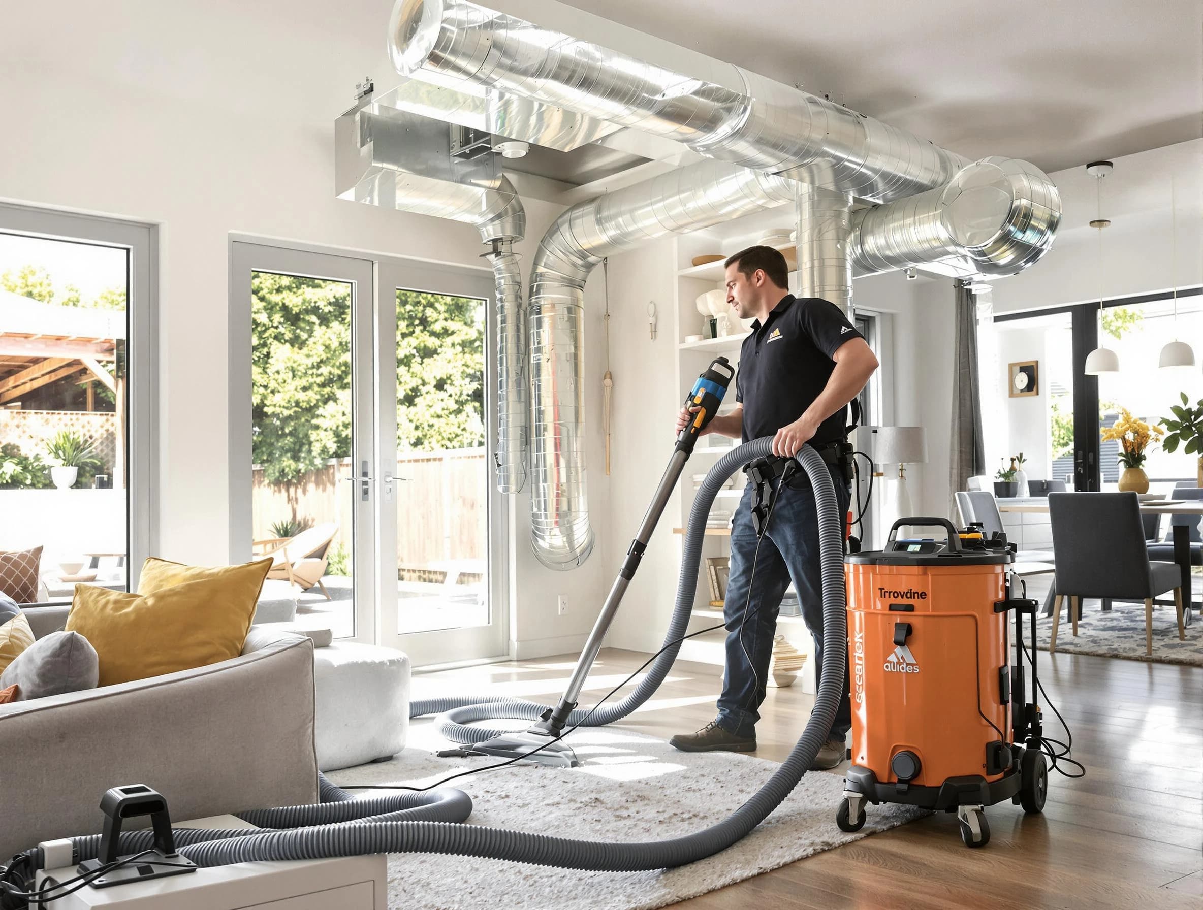 Murfreesboro Air Duct Cleaning specialist performing thorough residential duct cleaning using advanced equipment in Murfreesboro