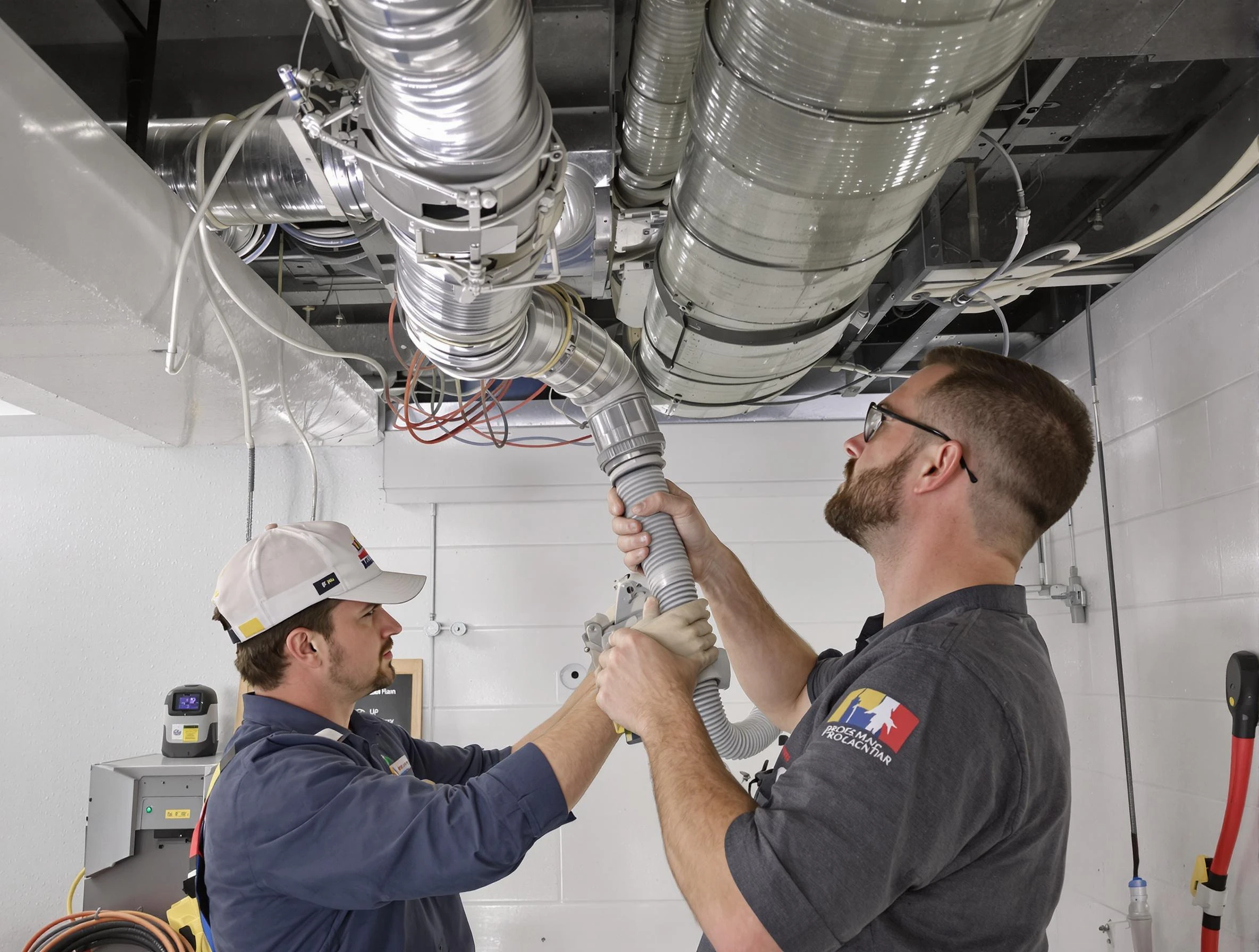 Murfreesboro Air Duct Cleaning technician performing thorough AC duct cleaning in Murfreesboro