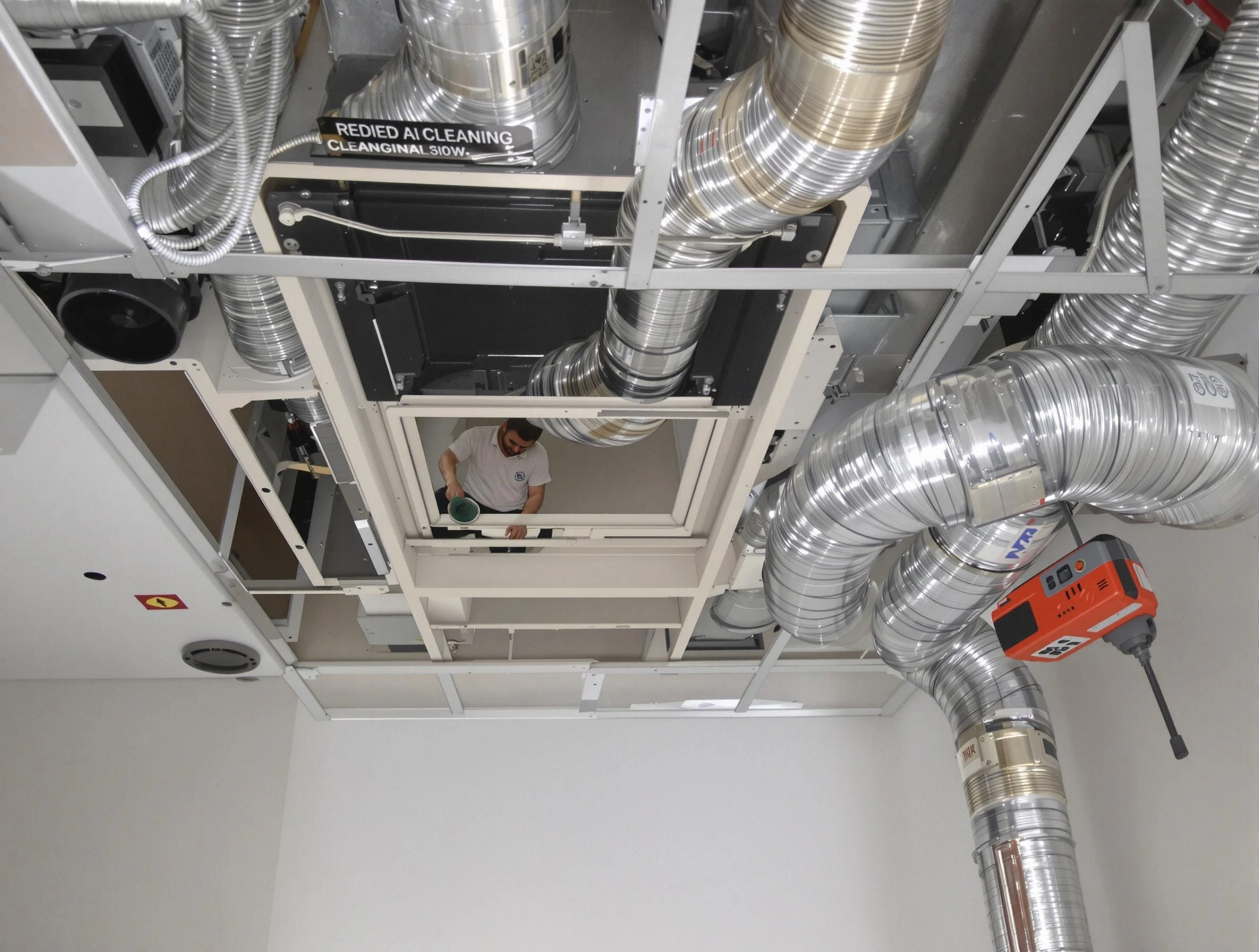 Murfreesboro Air Duct Cleaning technician performing detailed central duct system cleaning in Murfreesboro