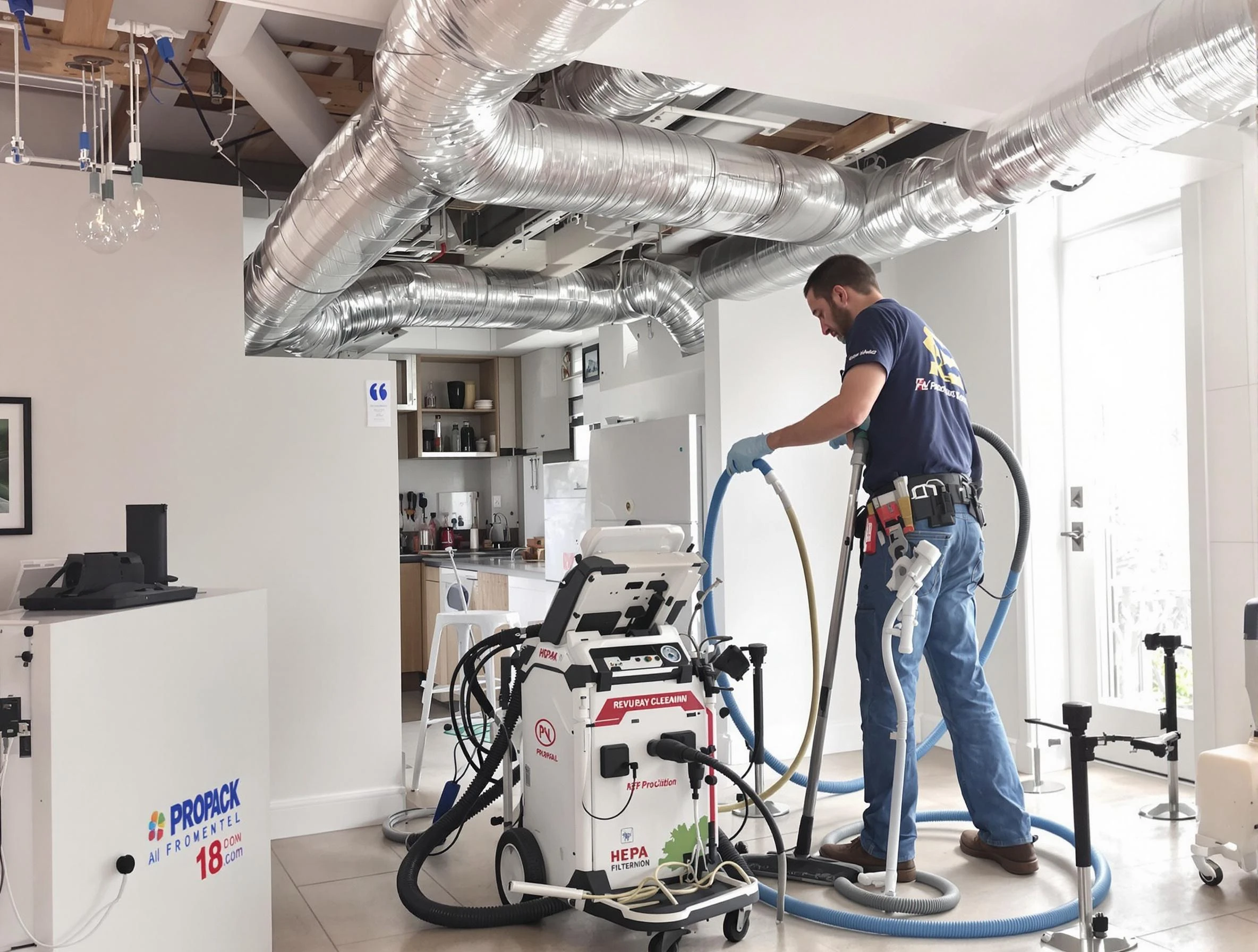 Murfreesboro Air Duct Cleaning technician performing advanced pure duct cleaning with specialized equipment in Murfreesboro